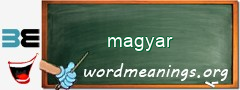 WordMeaning blackboard for magyar